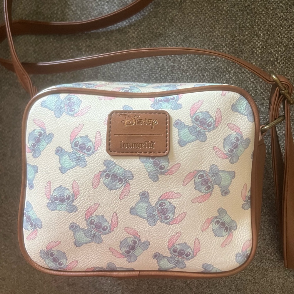 Loungefly Stitch Crossbody Bag - Cream/Brown
